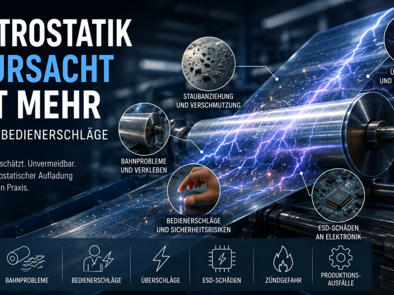 Grundlagen der Elektrostatik - Welche Probleme elektrostatische Aufladung in Produktionsprozessen verursacht